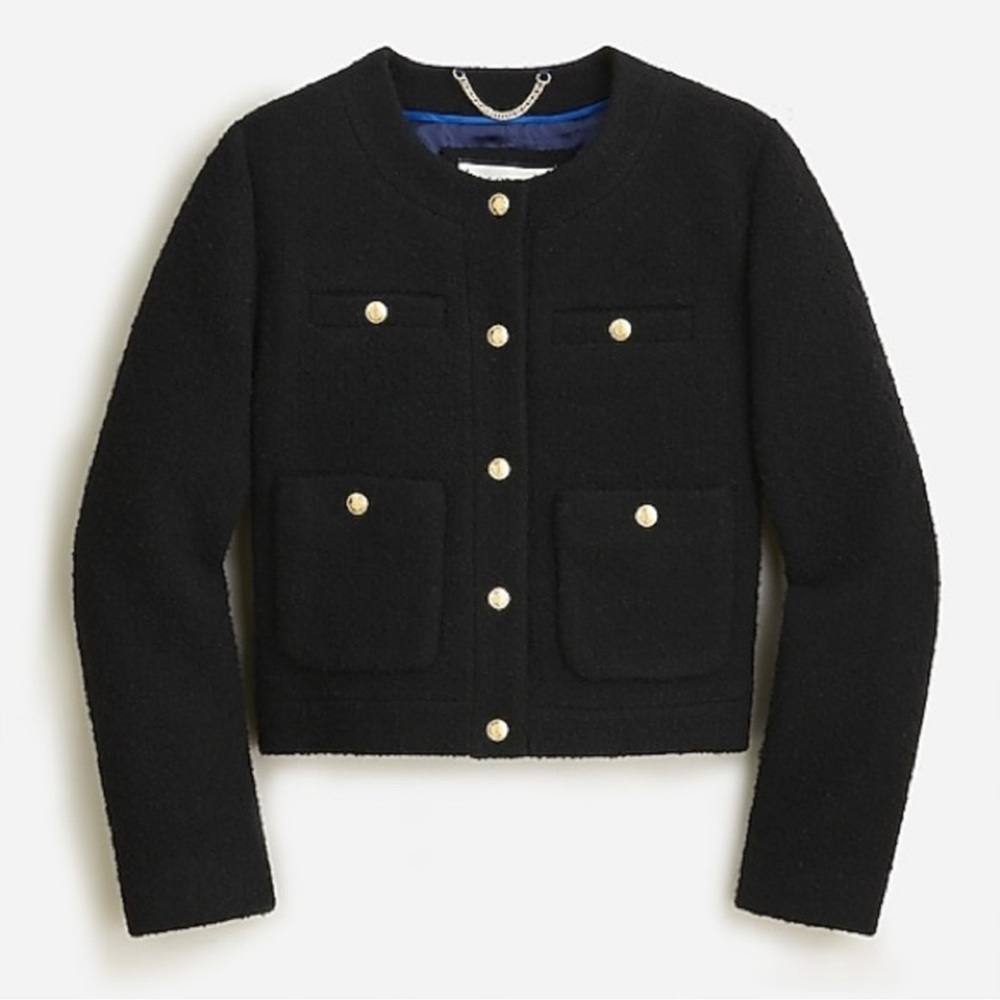 J.Crew Collection cropped lady jacket in Italian wool-blend bouclé - NWT